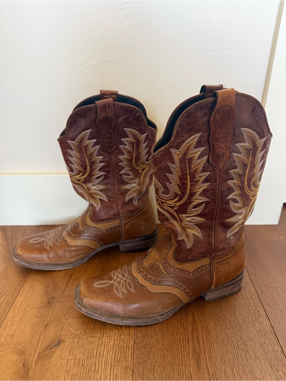 Brown Leather Western Cowboy Boots